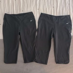 TWO! (2) Nike Dri-Fit Size Medium Capri